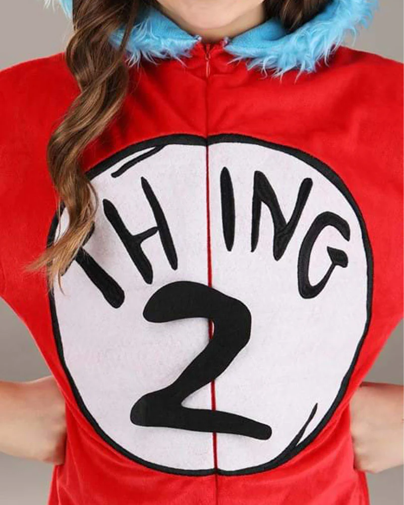 Dr Seuss Thing 1 and 2 Jumpsuit Kids Book Week Costume - Image 5