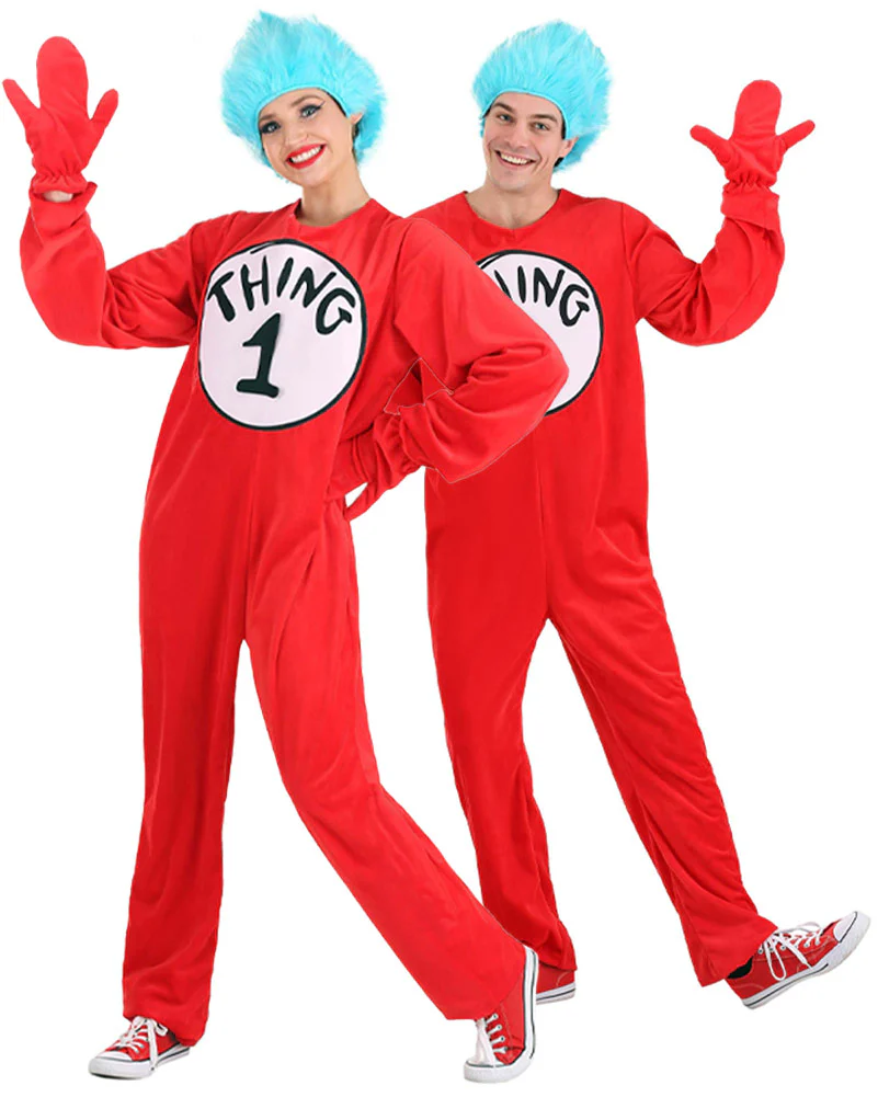 Dr Seuss Thing 1 or 2 Deluxe Adult Book Week Costume