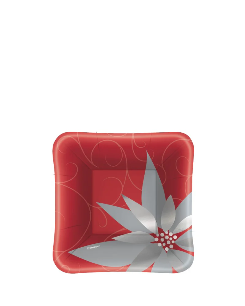 Elegant Christmas 13cm Paper Plates Pack of 8