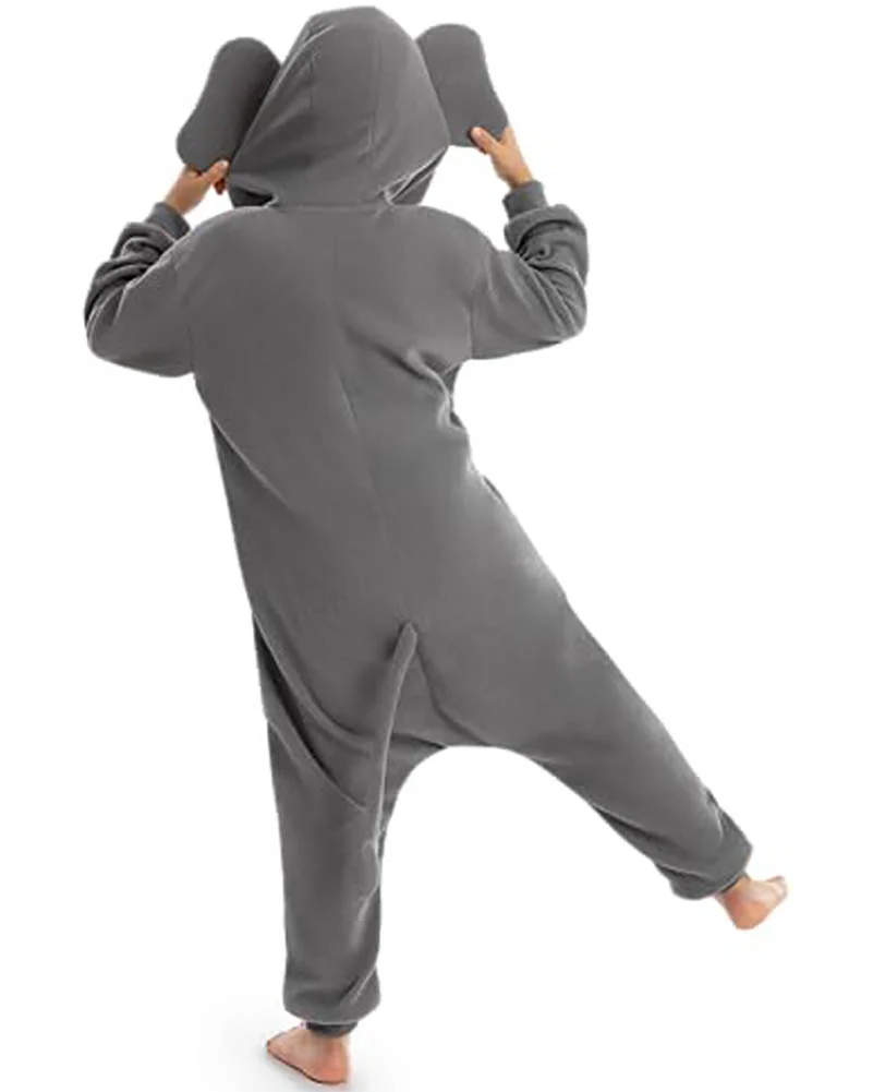 Elephant Hooded Jumpsuit Kids Costume - Image 2
