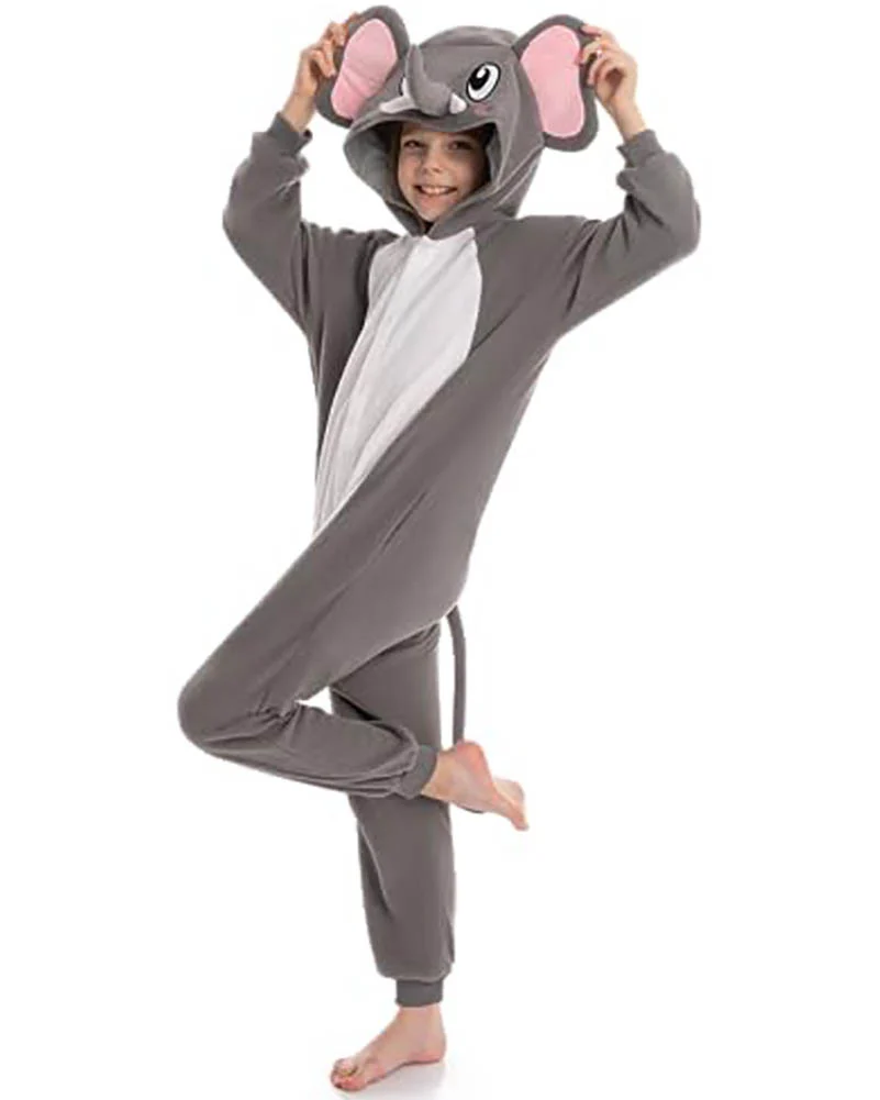 Elephant Hooded Jumpsuit Kids Costume - Image 3