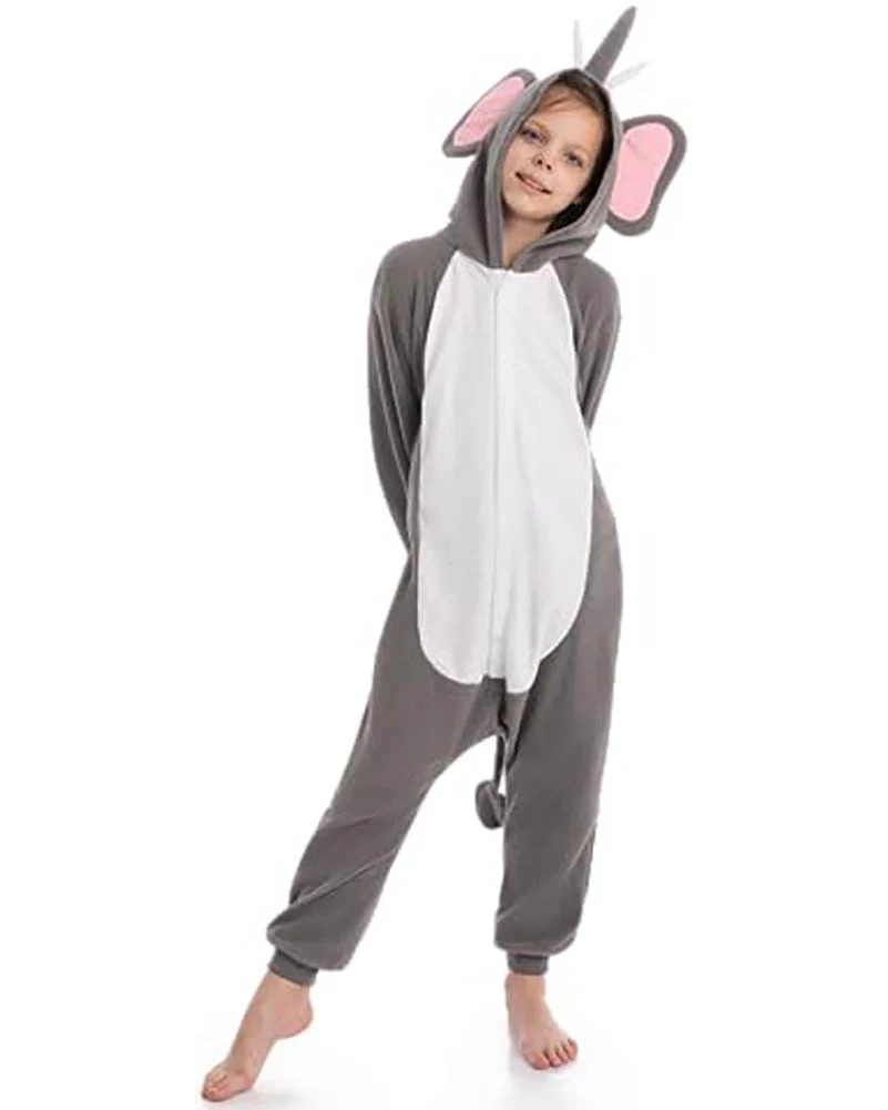 Elephant Hooded Jumpsuit Kids Costume - Image 5