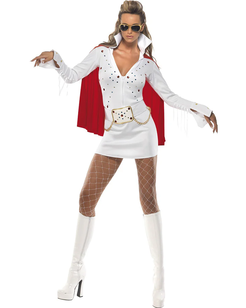 Elvis Viva Las Vegas White and Red Womens Costume - Image 3