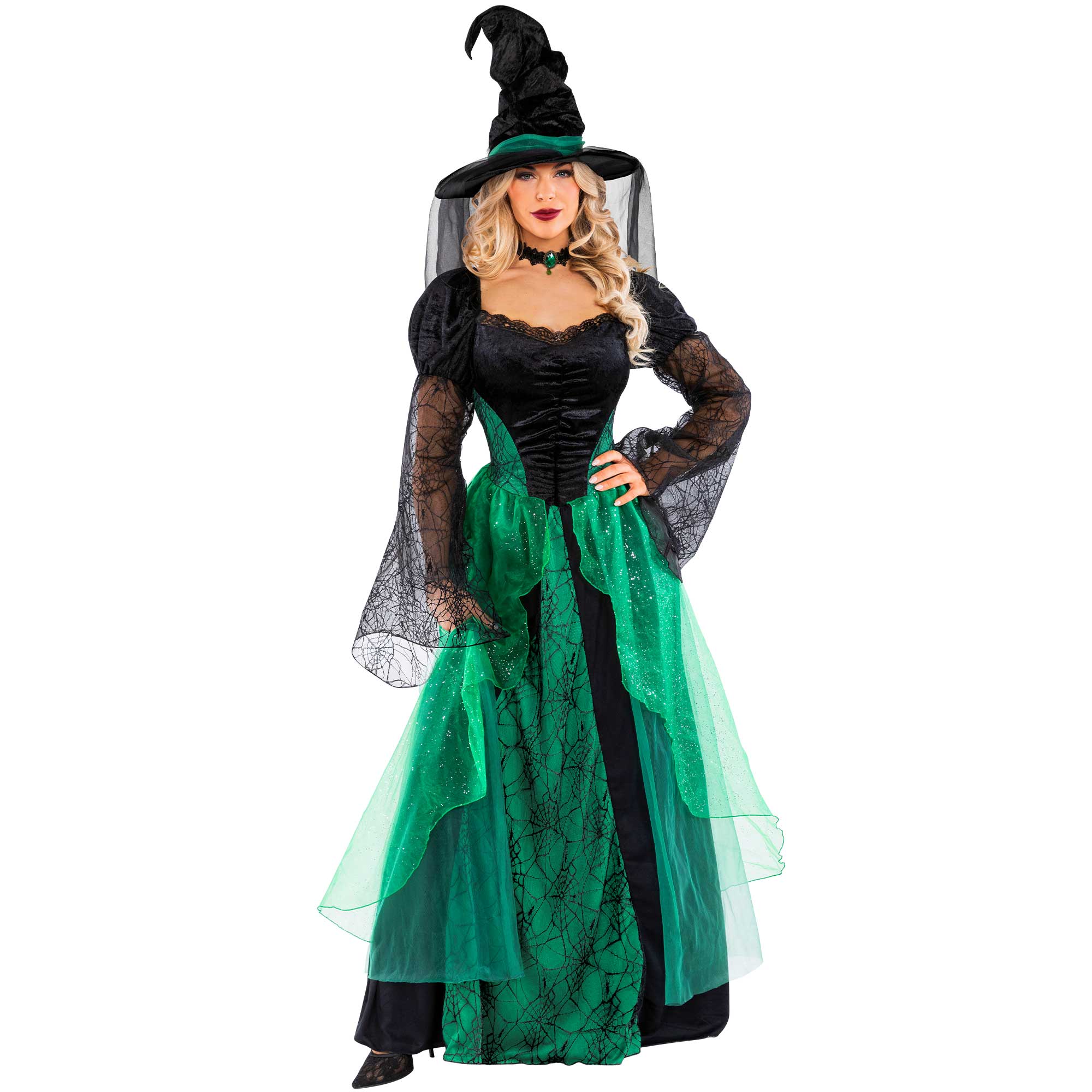 Enchanting Witch Green Womens Costume Size 8-10
