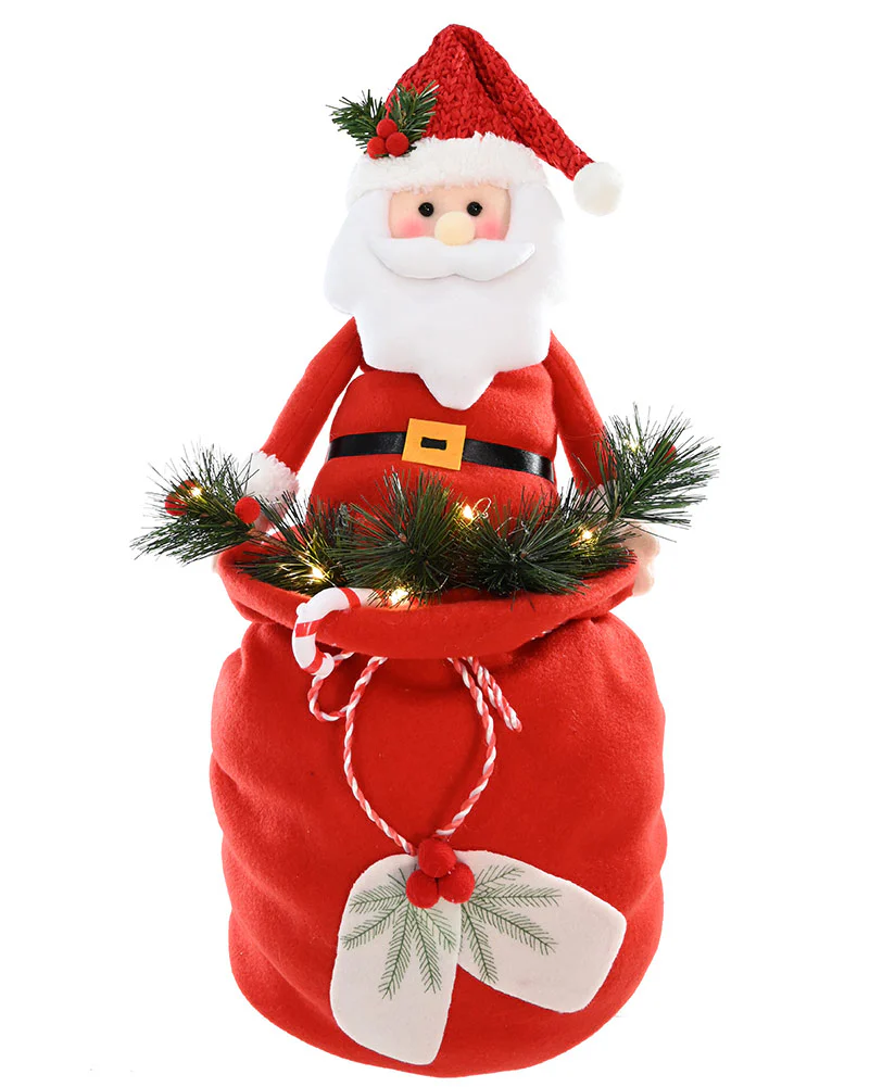 Extendable Light Up Santa In Sack Christmas Decoration 60cm - Image 2