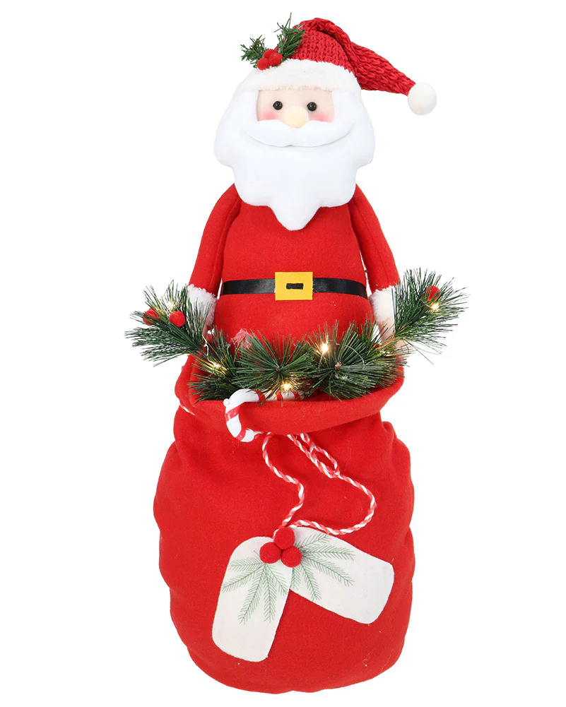 Extendable Light Up Santa In Sack Christmas Decoration 60cm - Image 3