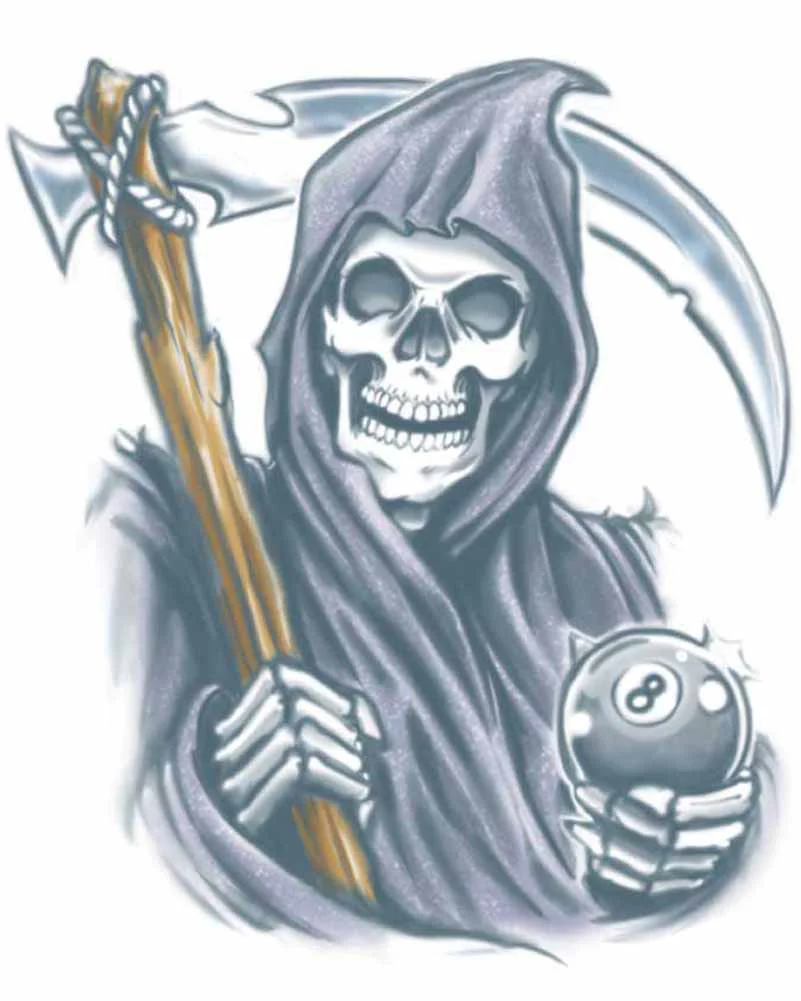 Extra Large Grim Reaper Tattoo - Image 2