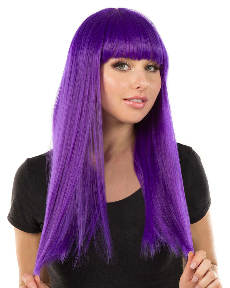 Fashion Deluxe Amethyst Purple Long Wig - Image 4