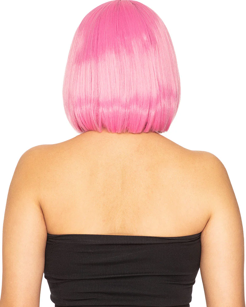 Fashion Deluxe Candy Pink Bob Wig - Image 3