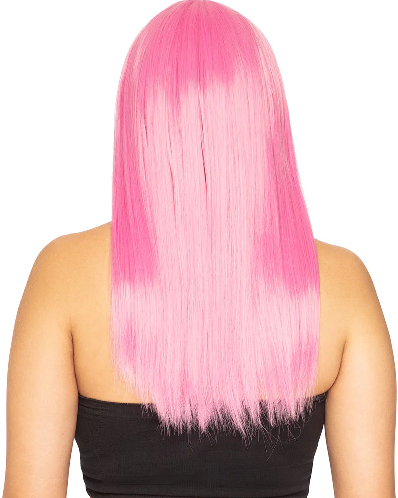 Fashion Deluxe Candy Pink Long Wig - Image 3