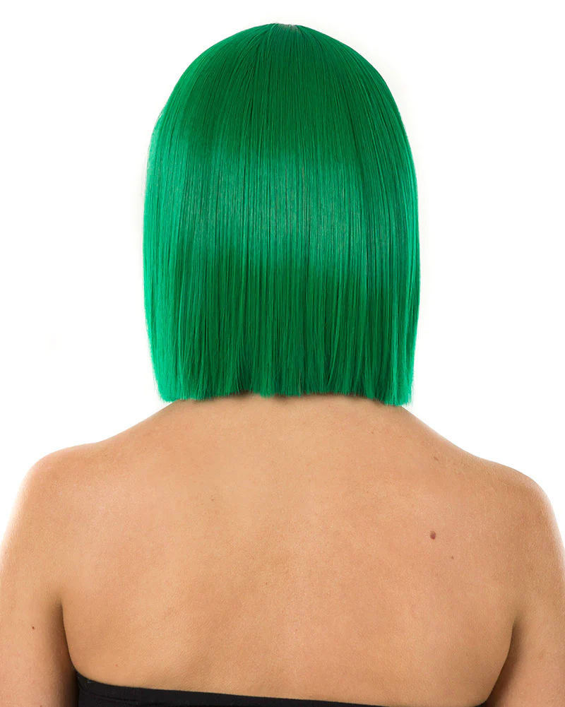 Fashion Deluxe Emerald Green Bob Wig - Image 3