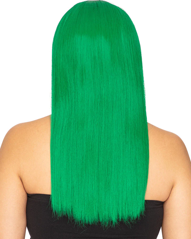 Fashion Deluxe Emerald Green Long Wig - Image 3