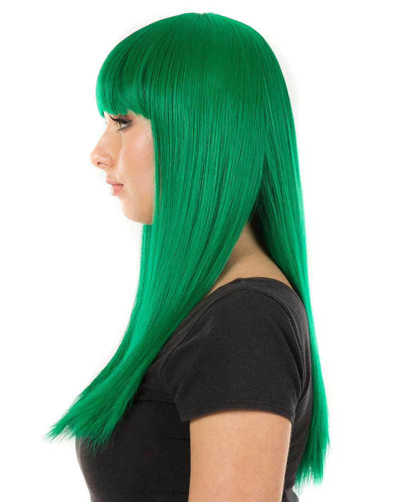 Fashion Deluxe Emerald Green Long Wig - Image 5