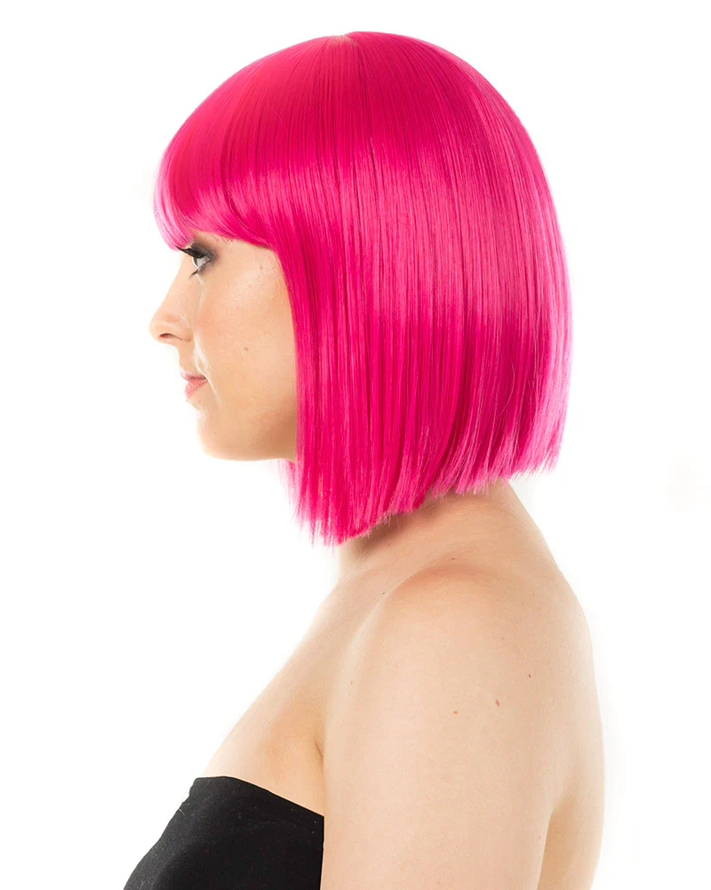 Fashion Deluxe Fuschia Pink Bob Wig - Image 2