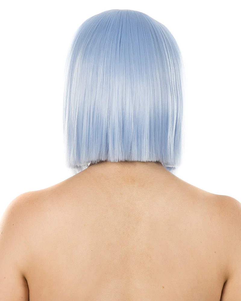 Fashion Deluxe Pastel Blue Bob Wig - Image 3