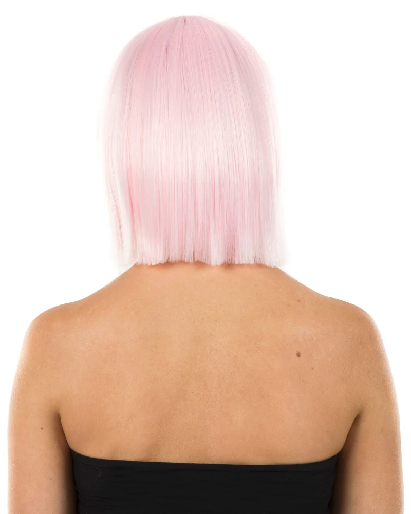 Fashion Deluxe Pastel Pink Bob Wig - Image 2