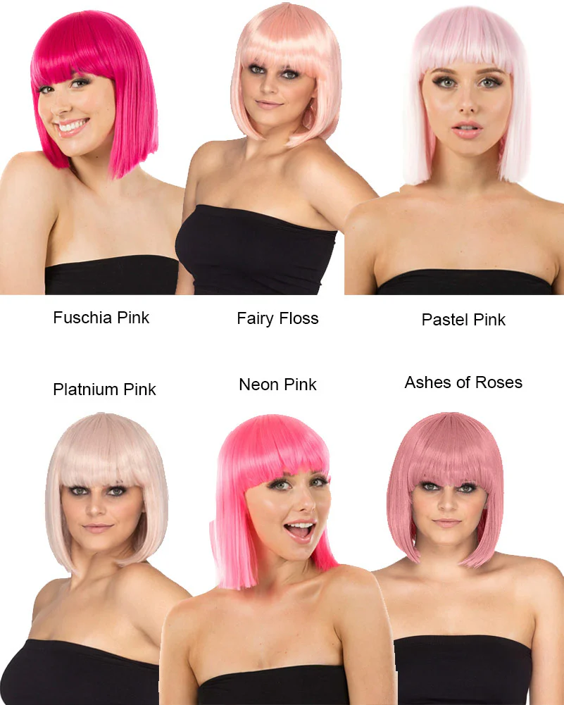 Fashion Deluxe Pastel Pink Bob Wig - Image 5