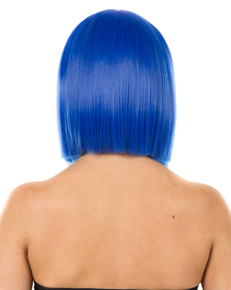 Fashion Deluxe Peacock Blue Bob Wig - Image 3