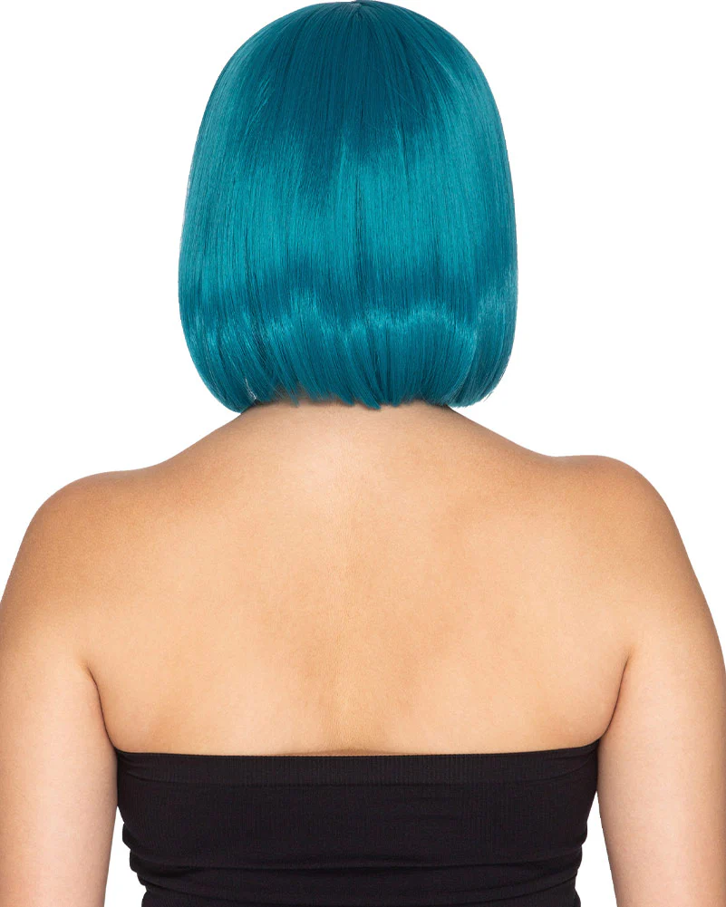 Fashion Deluxe Teal Bob Wig - Image 3