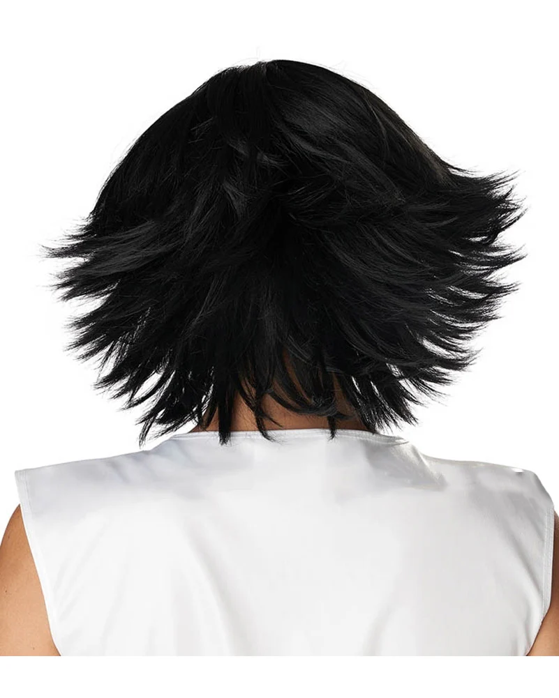 Feather Short Black Cosplay Wig - Image 4