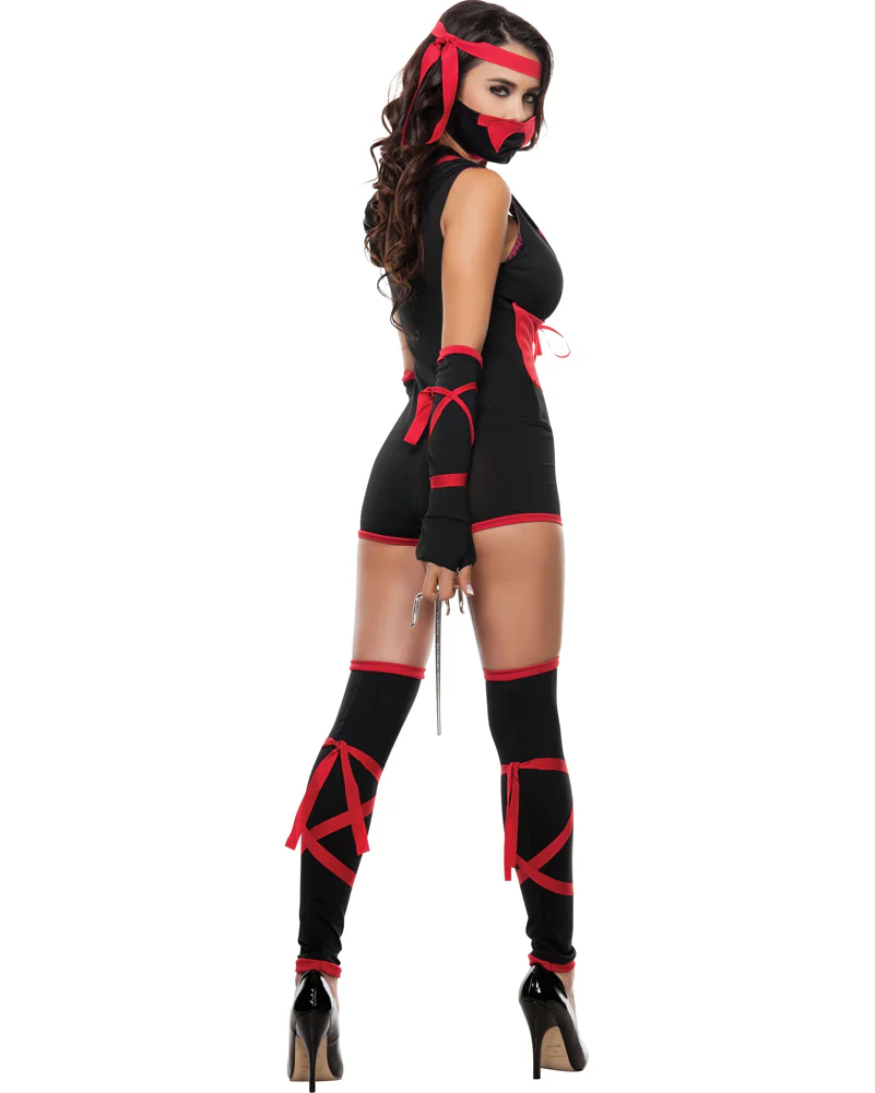 Fiery Dragon Ninja Womens Costume - Image 3