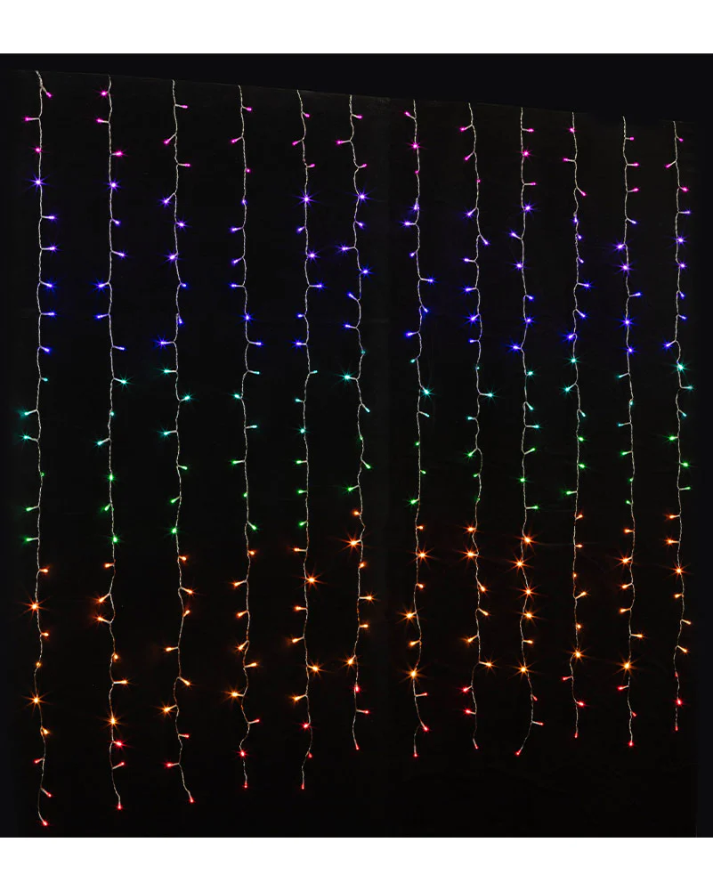 Flash Connectable Rainbow LED Curtain 1.8m
