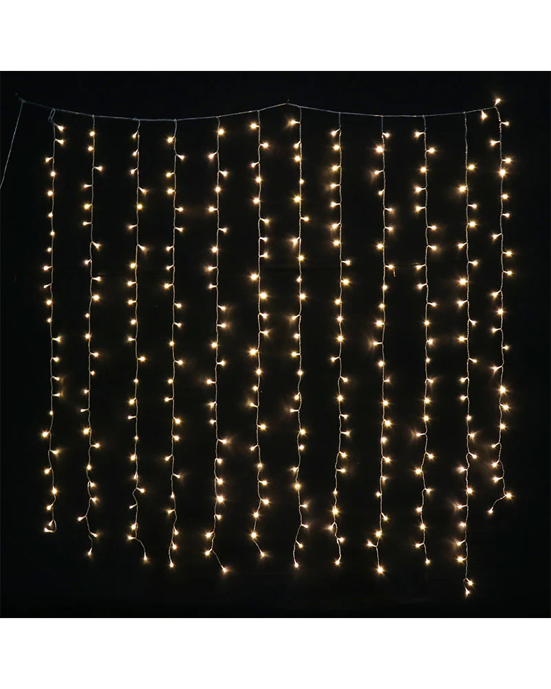 Flash Connectable Warm LED Curtain 1.8m