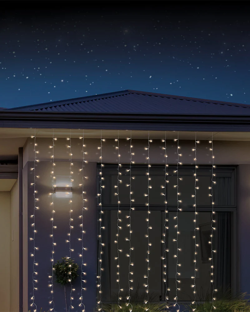 Flash Connectable Warm LED Curtain 1.8m - Image 2