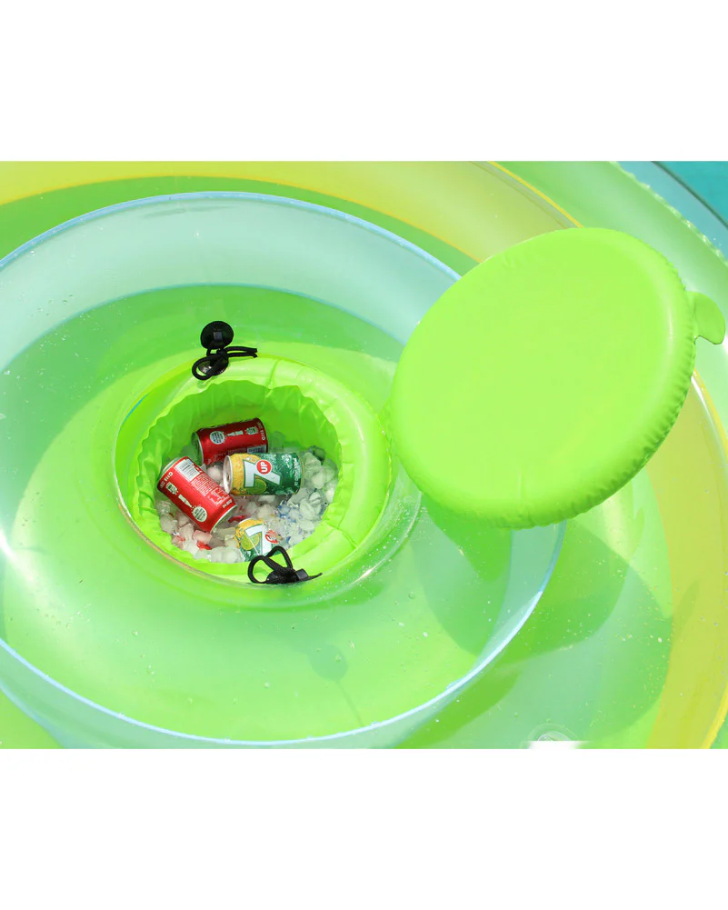 Floating Island Pool Float Drinks Cooler 2.1m - Image 3