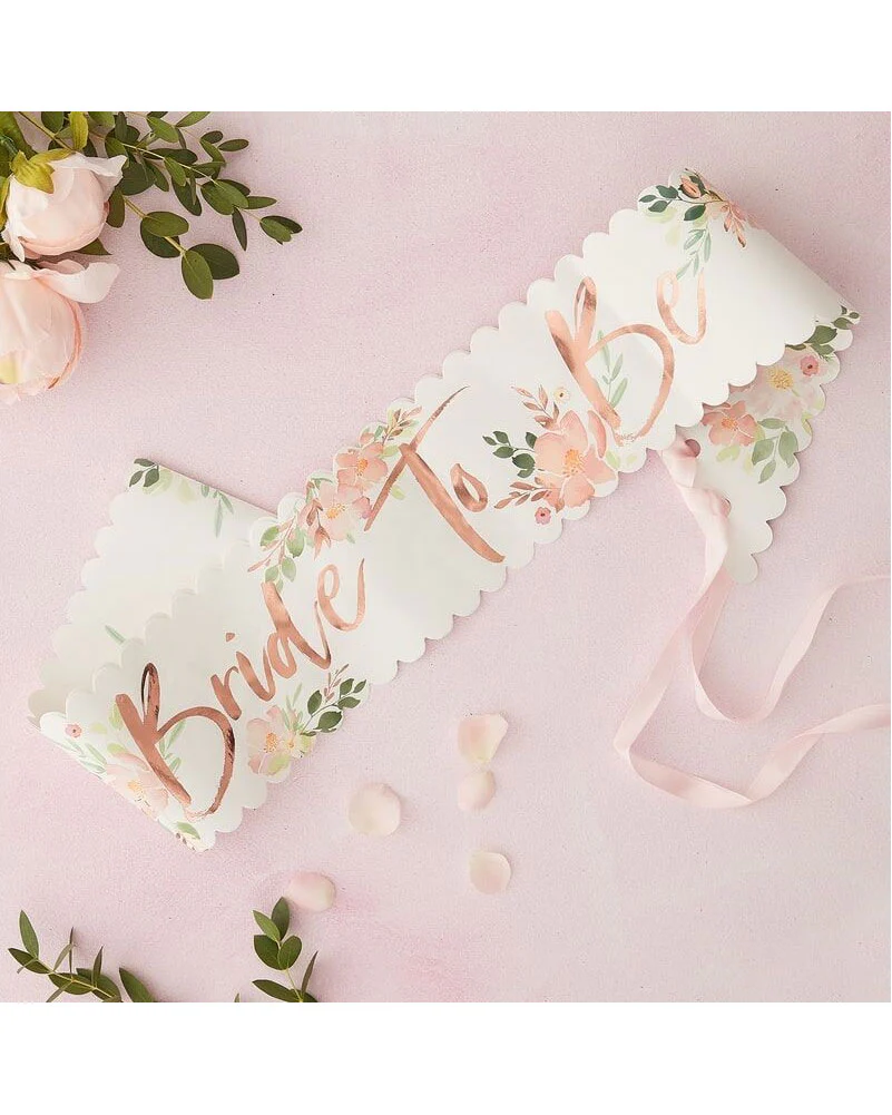 Floral Hen Party Bride To Be Sash - Image 2