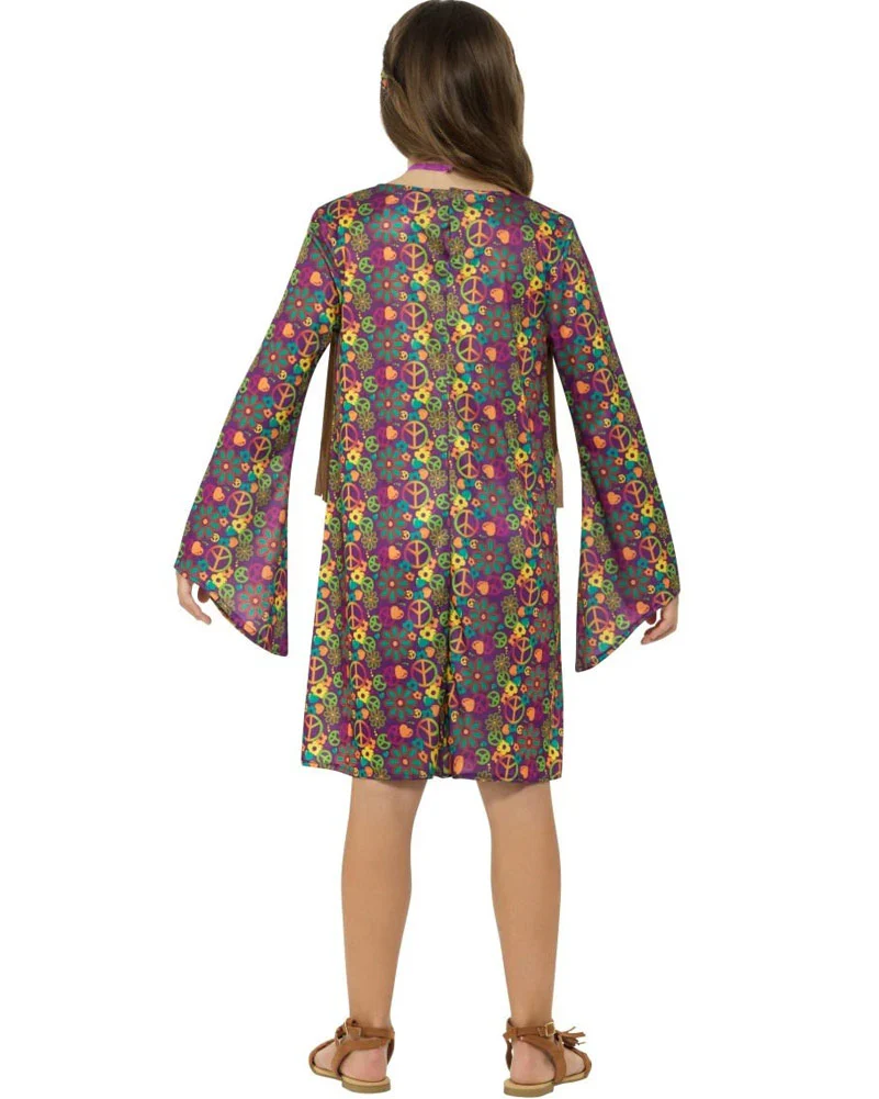 60s Flower Hippie Girls Costume - Image 3