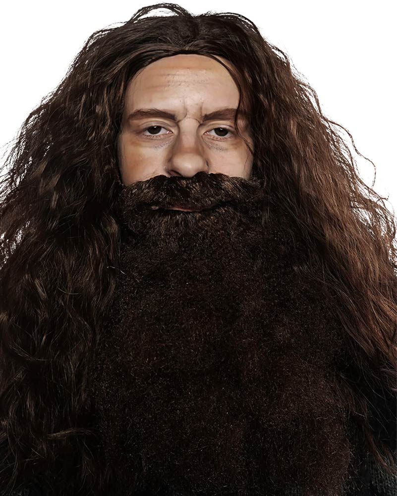 Gamekeeper Premium Long Brown Wavy Wig and Beard - Image 3