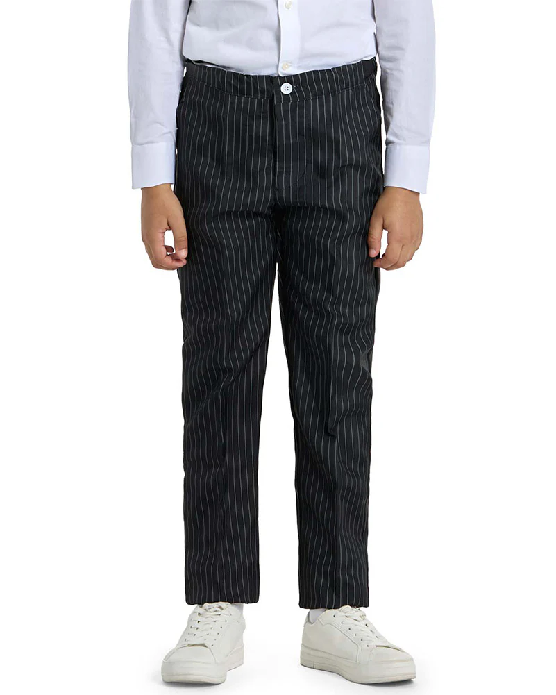 20s Gangster Pinstripe Black Boys Suitmeister - Image 4