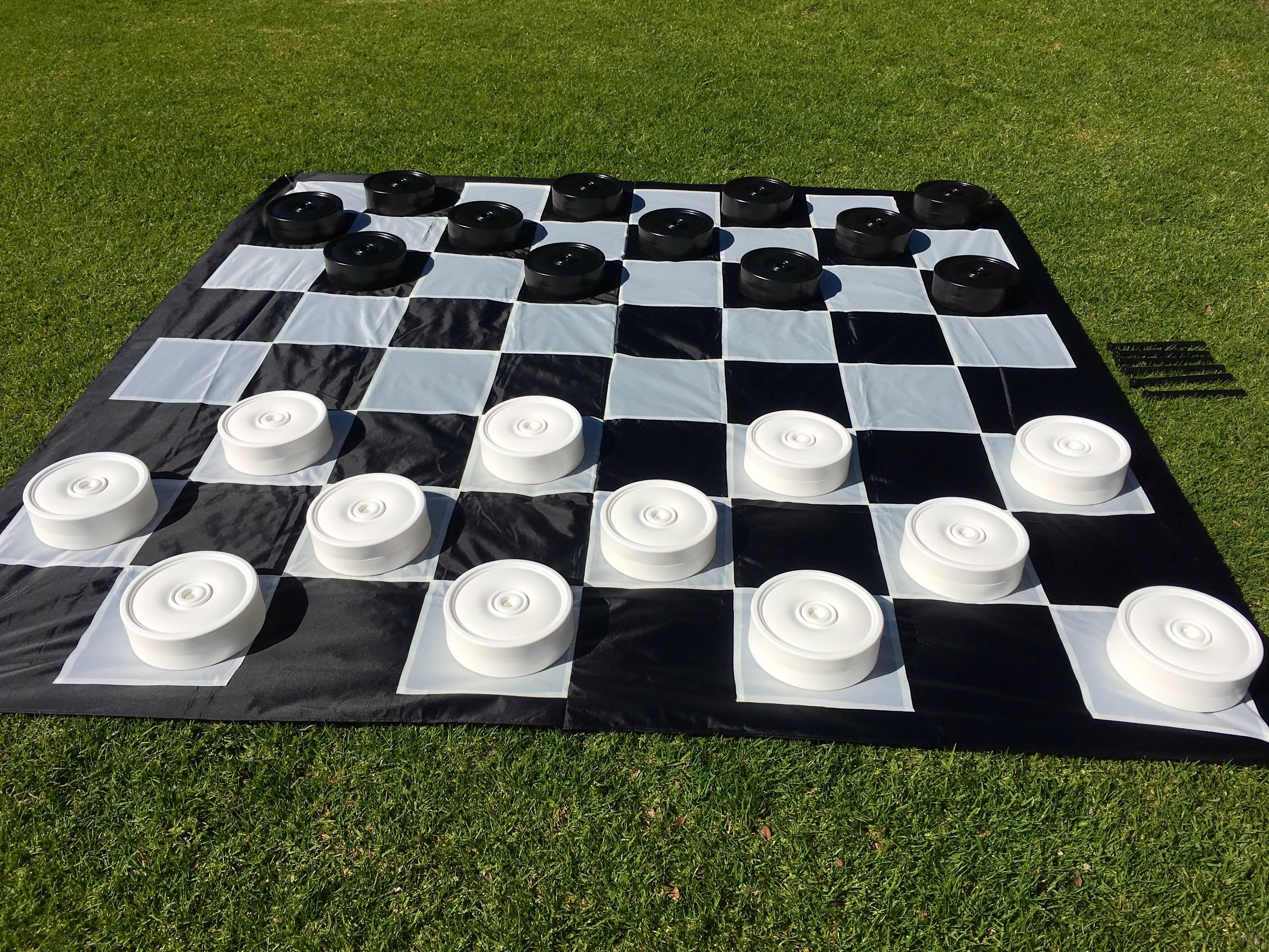Giant Size Outdoor Draughts Checkers Game Set with Mat 3mx3m - Image 5