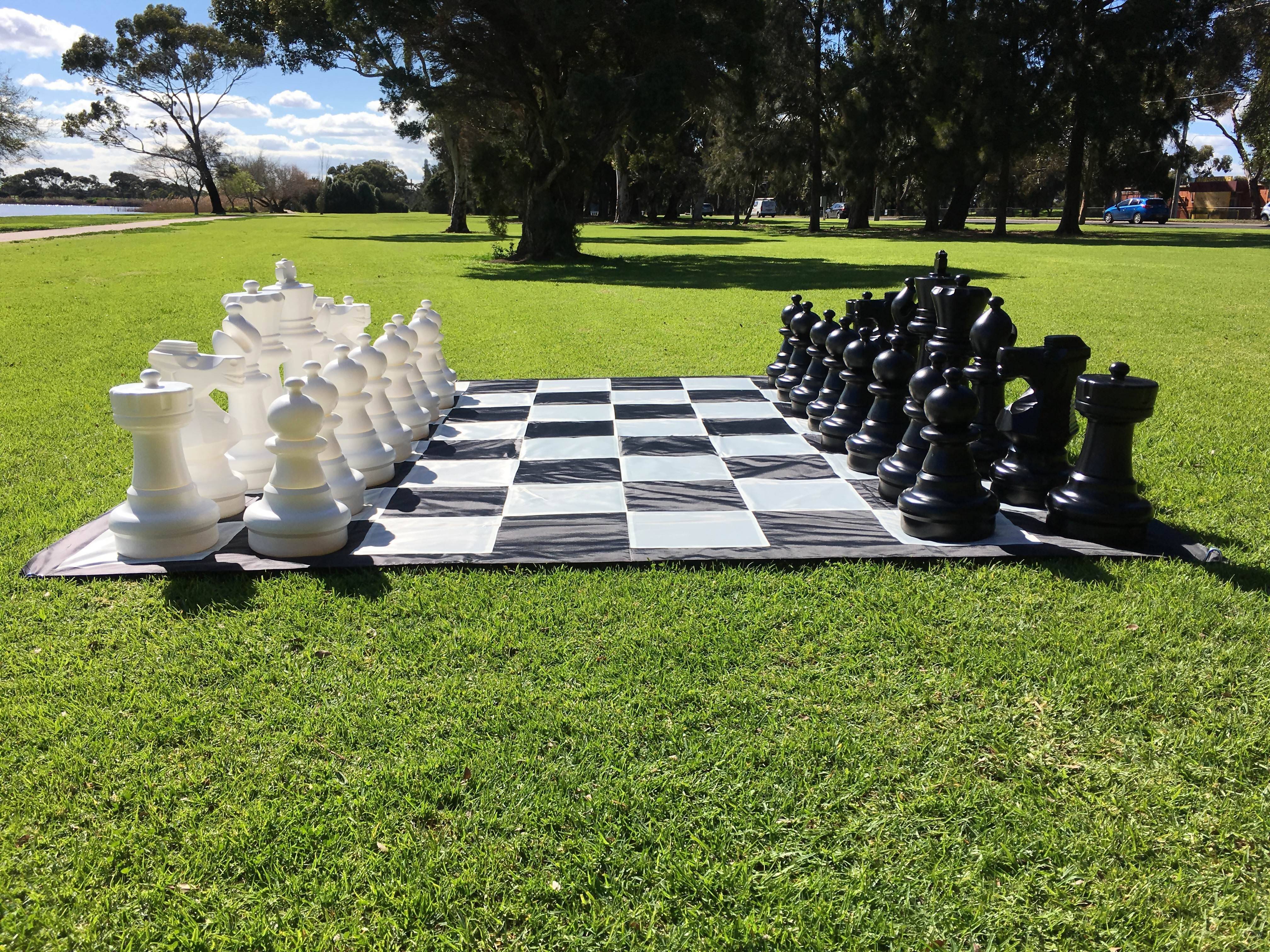 Giant Size Plastic Outdoor Chess Game Set with Mat 2.7mx2.7m - Image 4