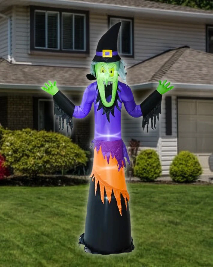 Giant Skinny Witch Lawn Inflatable 3.66m