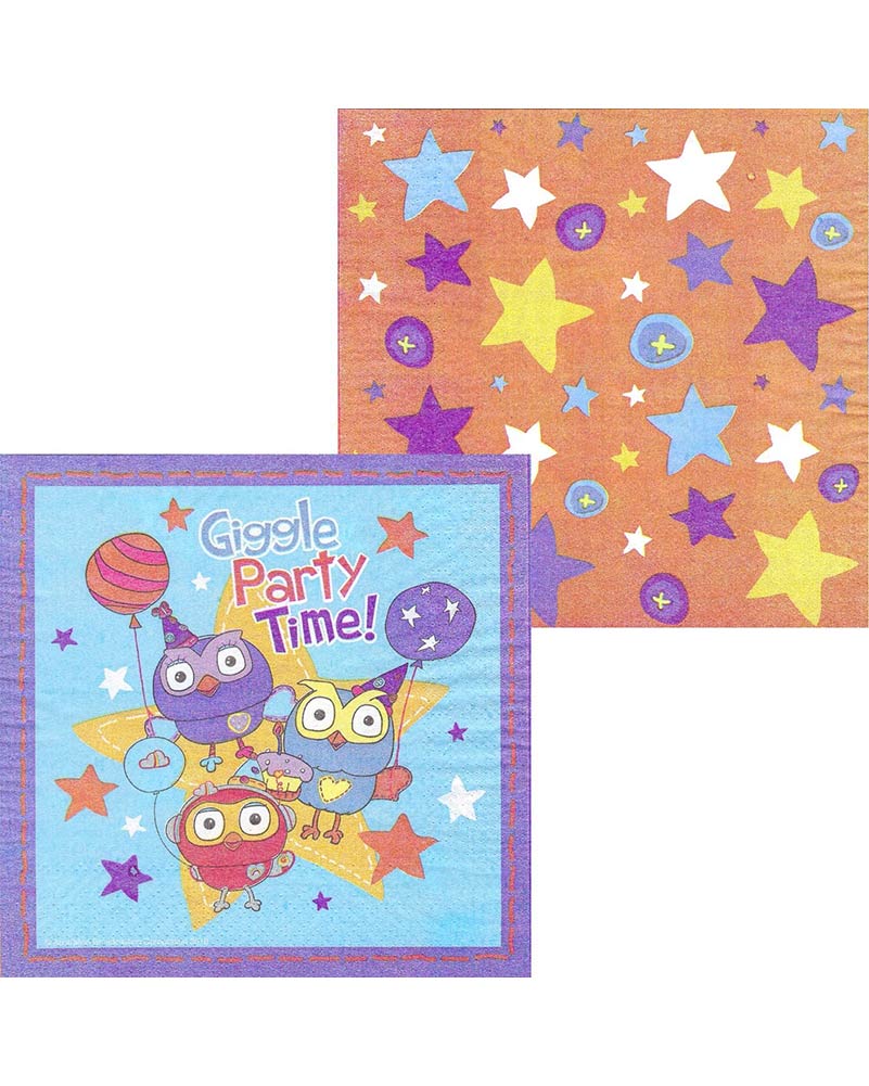 Giggle and Hoot Lunch Napkins Pack of 16 - Image 2