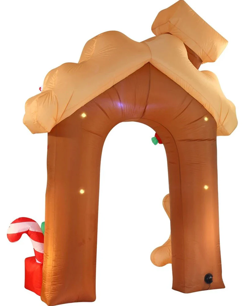 Gingerbread House Archway Christmas Lawn Inflatable 3m - Image 3