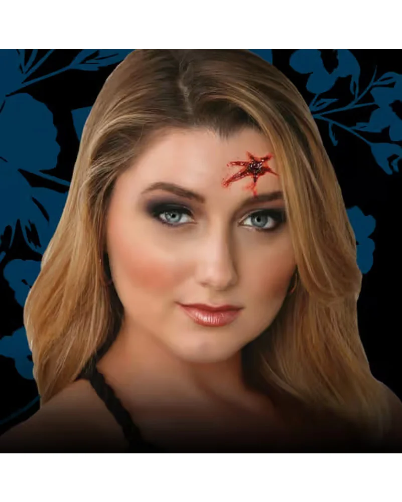 Glam Gore Bullet Hole with Blood FX Appliance Transfer Prosthetic Wound - Image 2