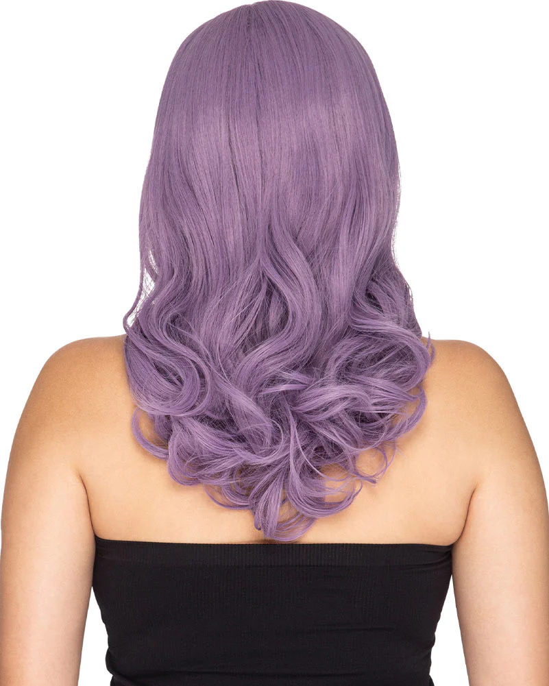 Glamour Deluxe Ashes of Violets Purple Long Wavy Wig - Image 4
