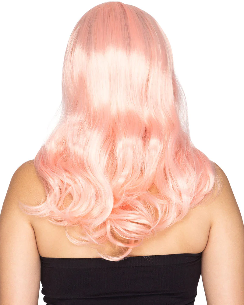 Glamour Deluxe Fairy Floss Pink Long Wavy Wig - Image 3