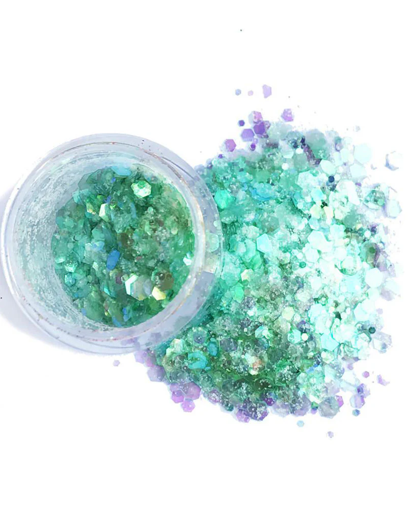 Glo Tatts Glow in the Dark Body Glitter Siren Scale 10g - Image 2