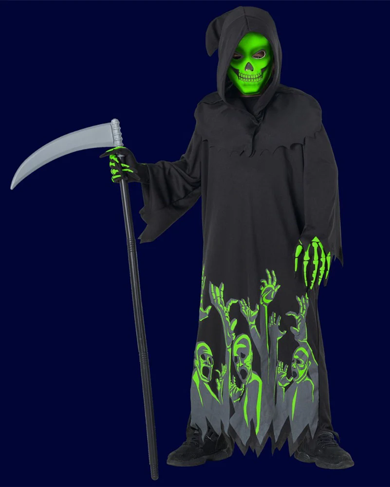 Glow Grim Reaper Boys Costume - Image 2