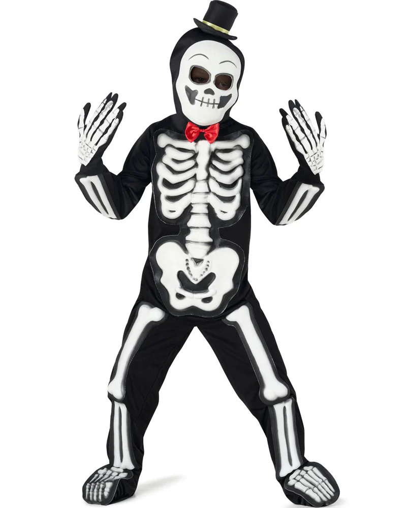 Glow in the Dark Skeleton Kids Costume - Image 2