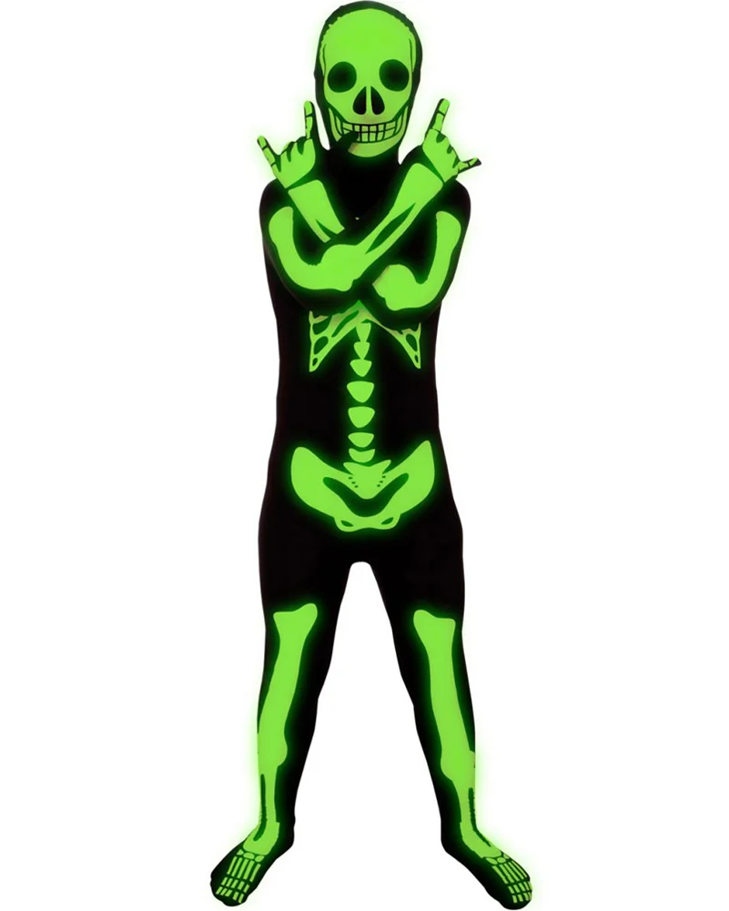Glow Skeleton Morphsuit Kids Costume - Image 2