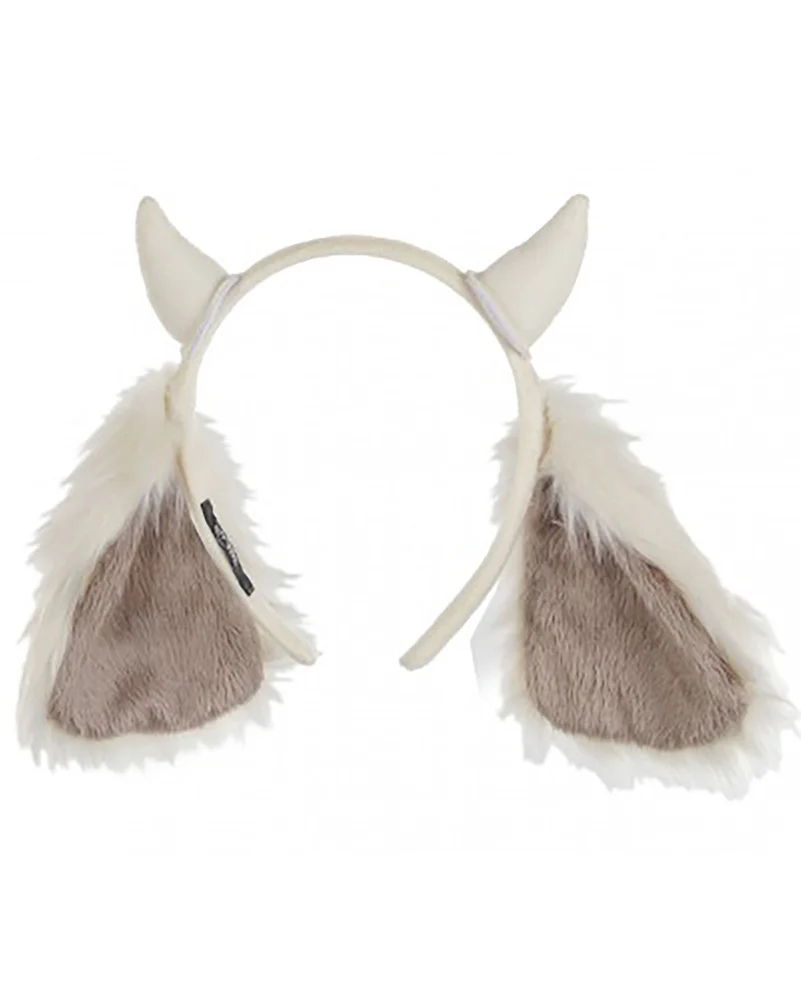 Goat Ears with Plush Deluxe Horns Deluxe Headband - Image 2