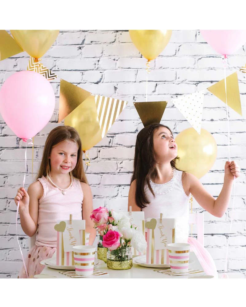 Gold and Pink Dots 18cm Paper Plates Pack of 10 - Image 3