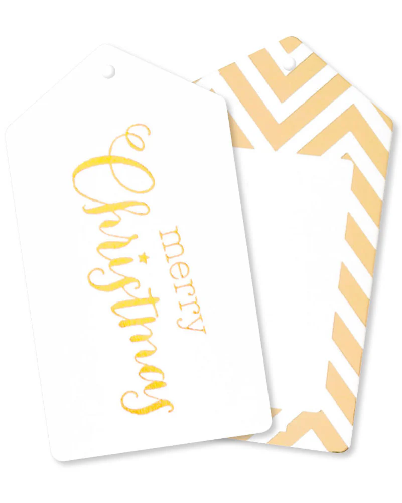 Gold Merry Christmas Tags Pack of 12 - Image 2