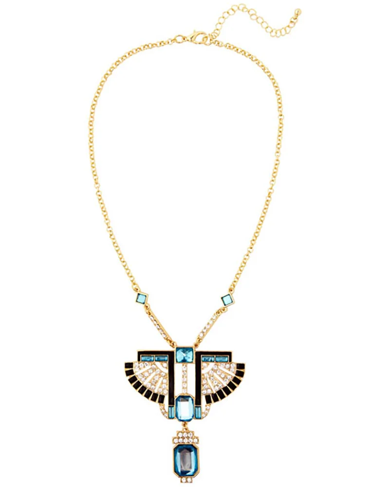 Gold Pharaoh Necklace with Gems - Image 2