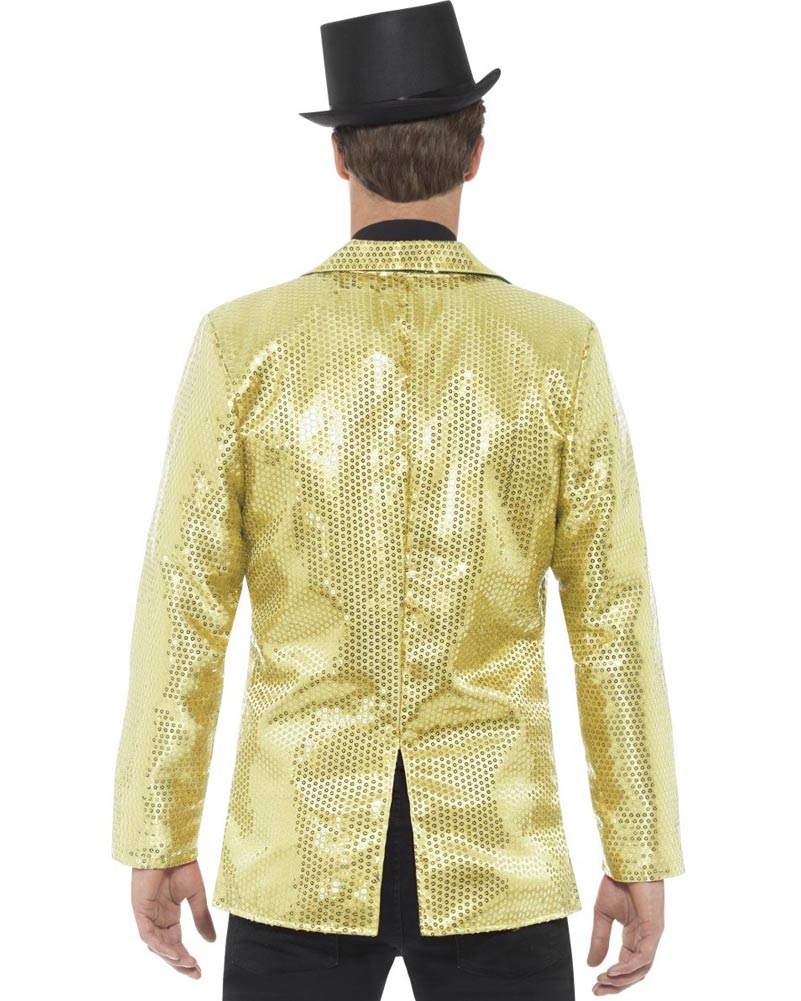 Gold Sequin Jacket Mens Costume - Image 2